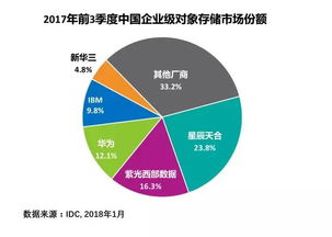 紫光西部數(shù)據(jù)躍居2017中國對象存儲市場第二大廠商
